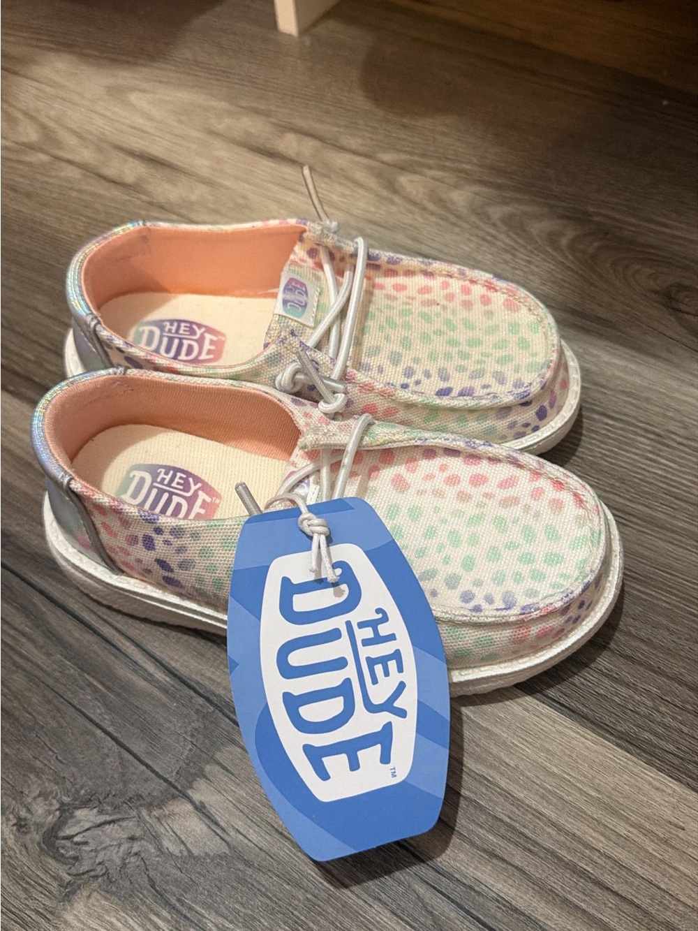 Hey Dude Kids Pastel Multidot Slip-On Sneakers